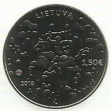 Lituania - 1,50 Euro 2018 (Km# 234) Jonines Rasos