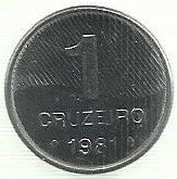 Brasil - 1 Cruzeiro 1981 (Km# 590)