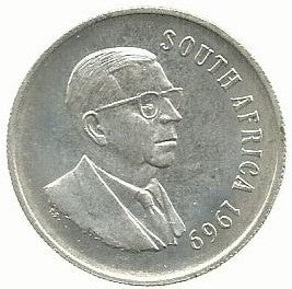 Africa Sul - 1 Rand 1969 (Km# 80.1)