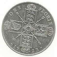 Inglaterra - 1 Florin 1923 (Km# 817a)