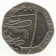 Inglaterra - 20 Pence 2009 (Km# 990)