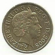 Inglaterra - 1 Libra 2008 (Km# 1113)