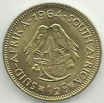 Africa Sul - 1/2 Centimo 1964 (Km# 56)