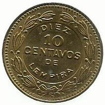 Honduras - 10 Centavos Lempira 1989 (Km# 76a)