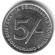 Somalilandia - 5 Shillings 2002 (Km# 5) Galo