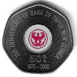 Papua Nova Guiné - 50 Toea 2008 (Km# 54) Anivº Banco Papua