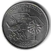 USA - 25 Cents 2000 (Km# 307) South Carolina