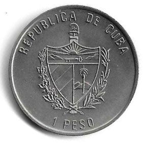 Cuba - 1 Peso 1997 (Km# 620) Turnera Ulmifola