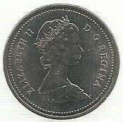 Canadá - 5 Centimos 1989 (Km# 60)