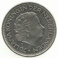 Holanda - 1 Gulden 1973 (Km# 184a)