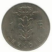 Belgica - 1 Franco 1973 (Km# 143)