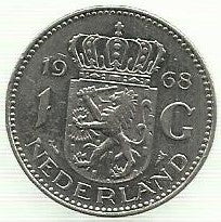 Holanda - 1 Gulden 1968 (Km# 184a)