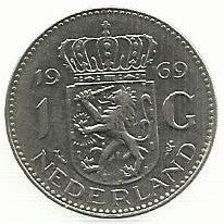 Holanda - 1 Gulden 1969 (Km# 184a)