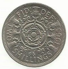 Inglaterra - 2 Shillings 1965 (Km# 906)