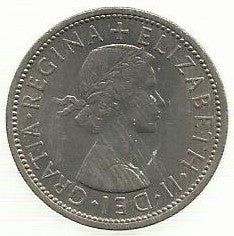 Inglaterra - 2 Shillings 1965 (Km# 906)