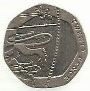 Inglaterra - 20 Pence 2008 (Km# 990)