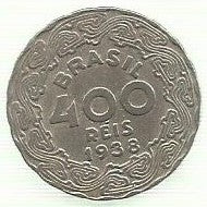 Brasil - 400 Reis 1938 (Km# 547)