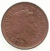 Inglaterra - 1 Penny 2001 (Km# 986a)