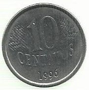 Brasil - 10 Centavos 1996 (Km# 633)