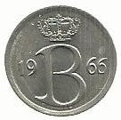 Belgica - 25 Centimos 1966 (Km# 154.1)