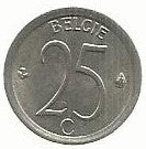 Belgica - 25 Centimos 1966 (Km# 154.1)