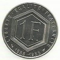 França - 1 Franco 1988 (Km# 963)