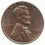 USA - 1 Cent 1963 (Km# 201)