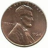 USA - 1 Cent 1964 (Km# 201)