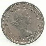 Inglaterra - 6 Pence 1961 (Km# 903)