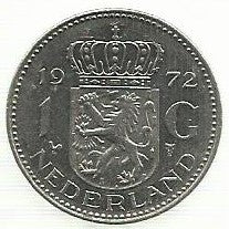 Holanda - 1 Gulden 1972 (Km# 184a)