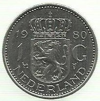 Holanda - 1 Gulden 1980 (Km# 184a)