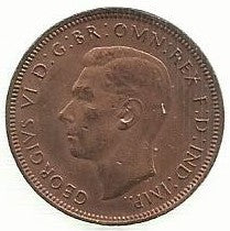 Inglaterra - 1/2 Penny 1944 (Km# 844)