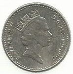 Inglaterra - 5 Pence 1990 (Km# 937)