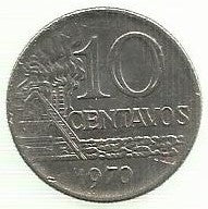 Brasil - 10 Centavos 1970 (Km# 578.1a)