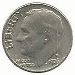 USA - 1 Dime 1976 (Km# 195a)