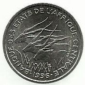 Central African States - 50 Francos 1996 (Km# 11)