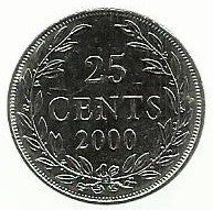 Liberia - 25 Centimos 2000 (Km# 16b)