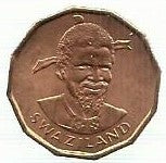 Suazilandia - 1 Cent 1975 (Km# 21)