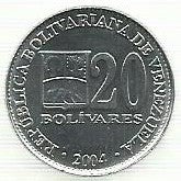 Venezuela - 20 Bolivares 2004 (Km# 81a)