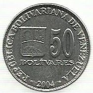 Venezuela - 50 Bolivares 2004 (Km# 82)