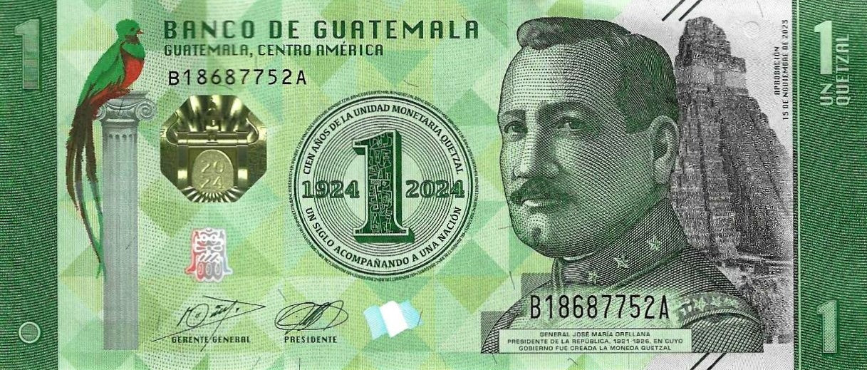 Guatemala - 1 Quetzal 2024 (# 129)