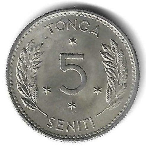 Tonga - 5 Seniti 1967 (Km# 6)