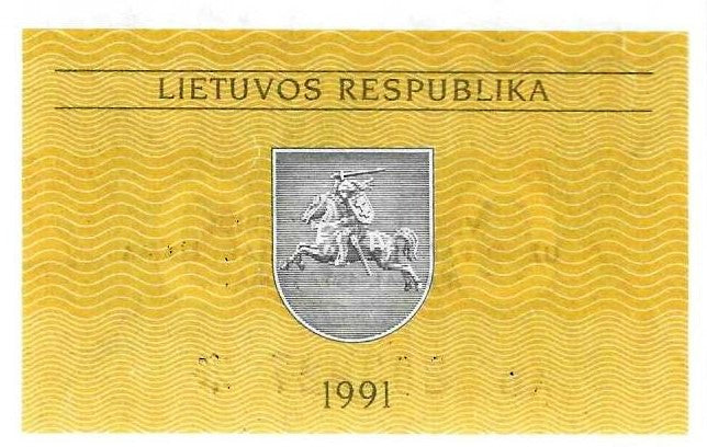 Lituania - 0,50 Talonas 1991 (# 31b)