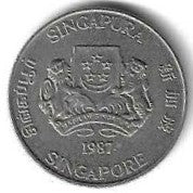 Singapura - 20 Centimos 1987 (Km# 52)