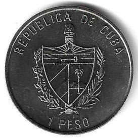 Cuba - 1 Peso 1997 (Km# 722) Hibiscus Elatus