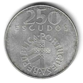 Portugal - 250$00 1974 (Km# 604)     25 Abril 1974