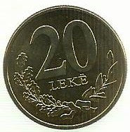 Albania - 20 Leke 2016 (Km# 78a)