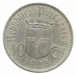 Portugal - 10$00 1928 (Km# 579) Batalha Ourique