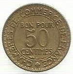 França - 50 Centimos 1922 (Km# 884)