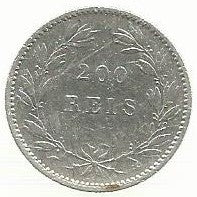 Portugal - 200 Reis 1887 (Km# 512)